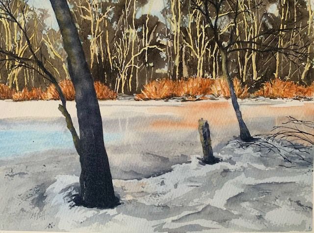 Flowing Forward Finished Painting